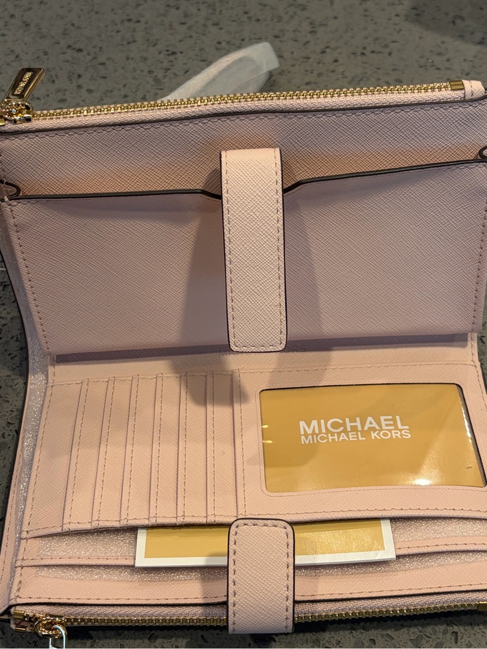 Michael Kors Light Pink Saffiano Leather Wristlet - Picture 5 of 5
